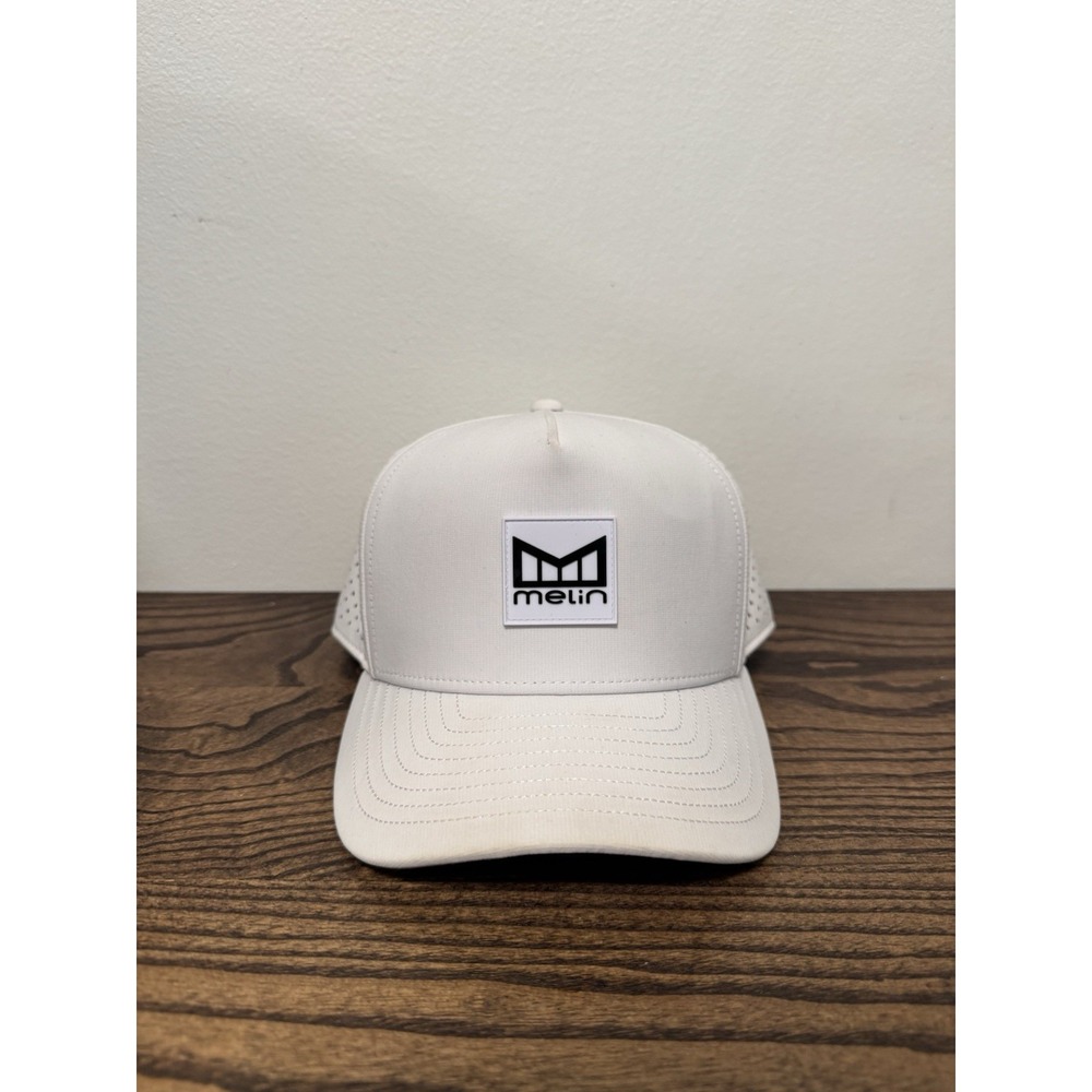 Melin Odyssey Stacked Hydro White Perforated SnapBack Hat Floatable Cap
